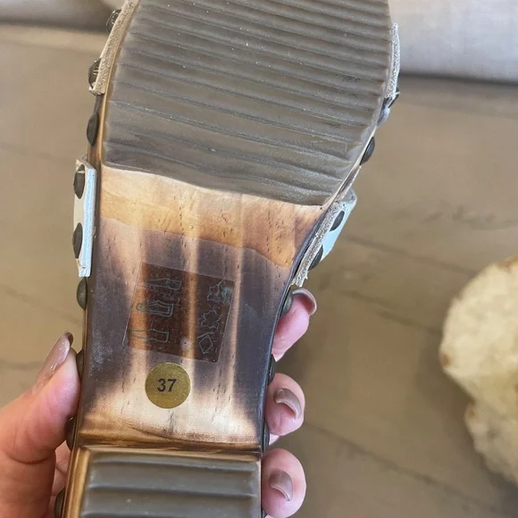 Beautiful Apepazza Embellished Sandals White Rhinestone Studs Made in Italy - Picture 6 of 8